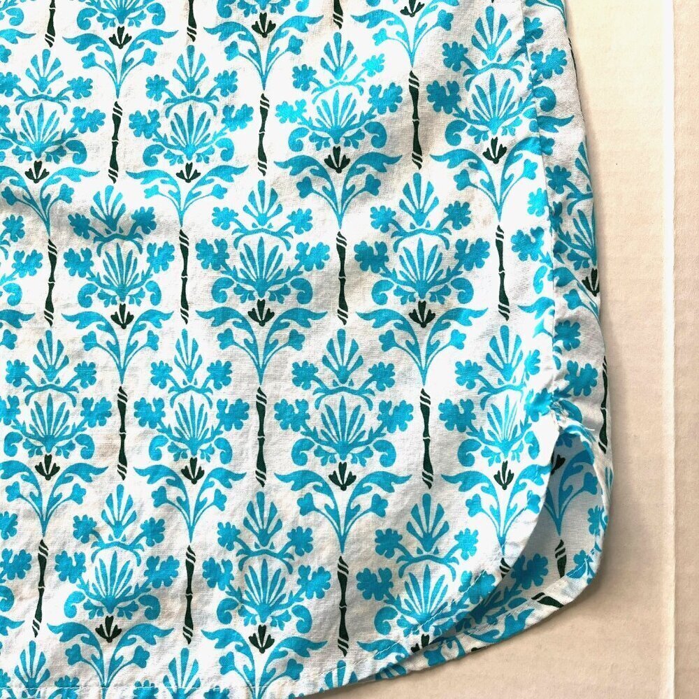 Talbots Button Up Shirt sz L Long Sleeve Cotton Floral Career Office Mature - Picture 4 of 10